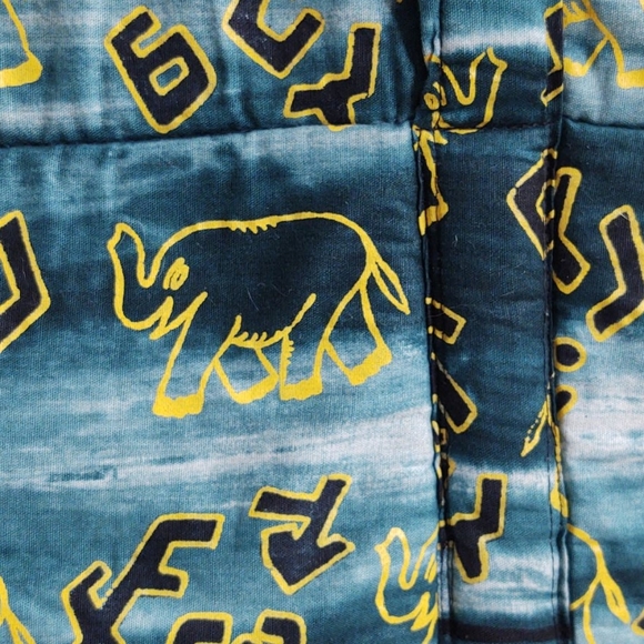 🟩Handmade Artisan African Quilted Elephant Tote - Picture 2 of 12